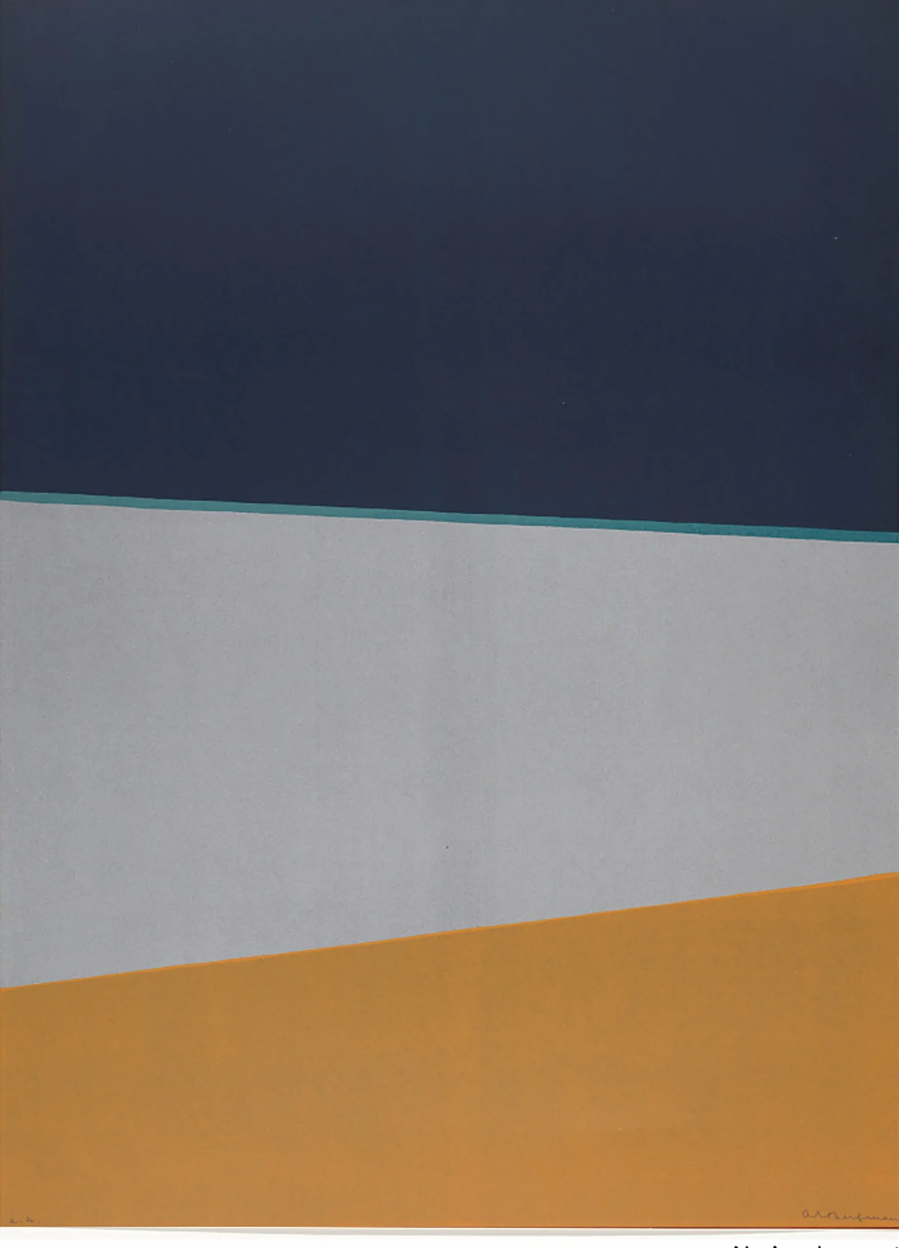 Plakat 50 x 70 cm. Anna-Eva Bergman, «L 15-1972 Jord, hav, himmel»