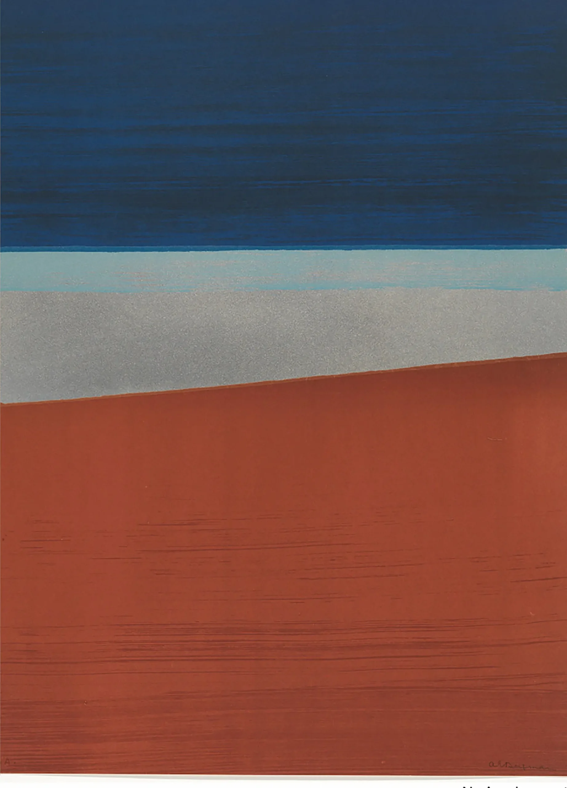 Plakat 50 x 70 cm. Anna-Eva Bergman, «L10-1970 Rød Jord»