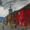 Plakat 50 x 70 cm. Harald Sohlberg, «Gate i Røros»