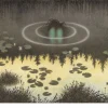 Plakat 50 x 70 cm. Theodor Kittelsen, «nøkken»