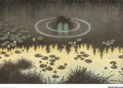 Plakat 50 x 70 cm. Theodor Kittelsen, «nøkken»