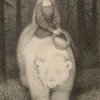 Plakat 50 x 70 cm. Theodor Kittelsen, Illustrasjon til «Kvitebjørn kong Valemon»