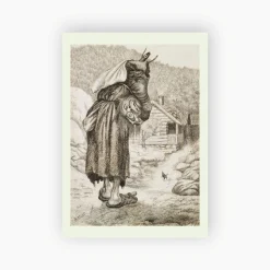 Postkort. Theodor Kittelsen, Illustrasjon til «Smørbukk»