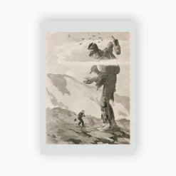 Postkort. Theodor Kittelsen, Illustrasjon til «Veslefrikk med fela»