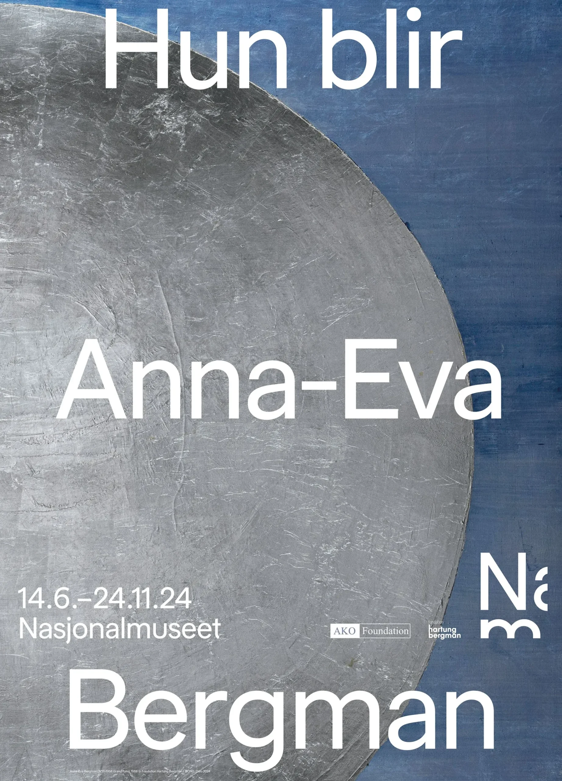 Plakat 50 x 70 cm. Anna-Eva Bergman, «N°11-1968 Grand rond»