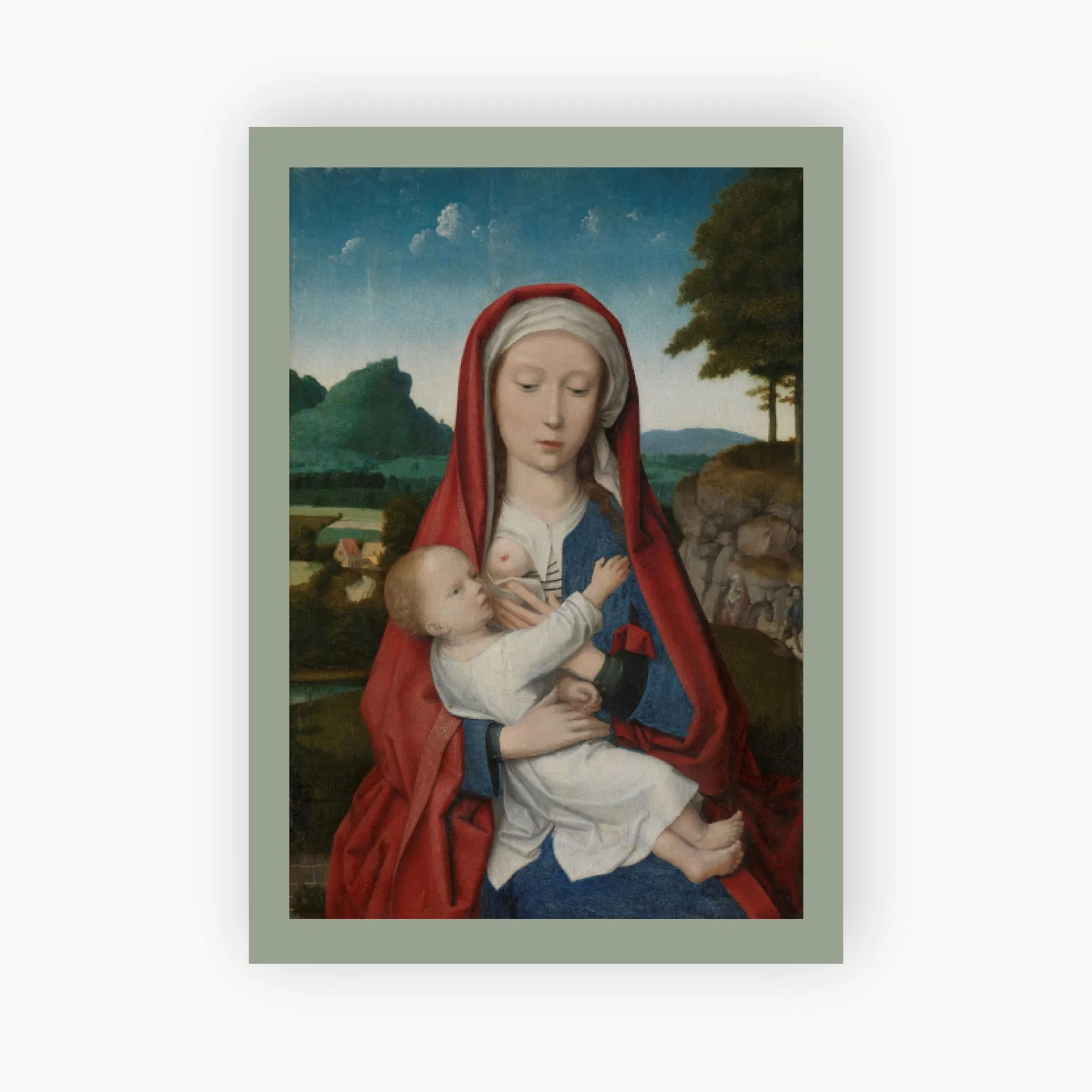 Postkort. Gerard David, «Madonna med Jesusbarnet»