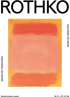 Utstillingsplakat 50 x 70 cm. «Mark Rothko. Malerier på papir»