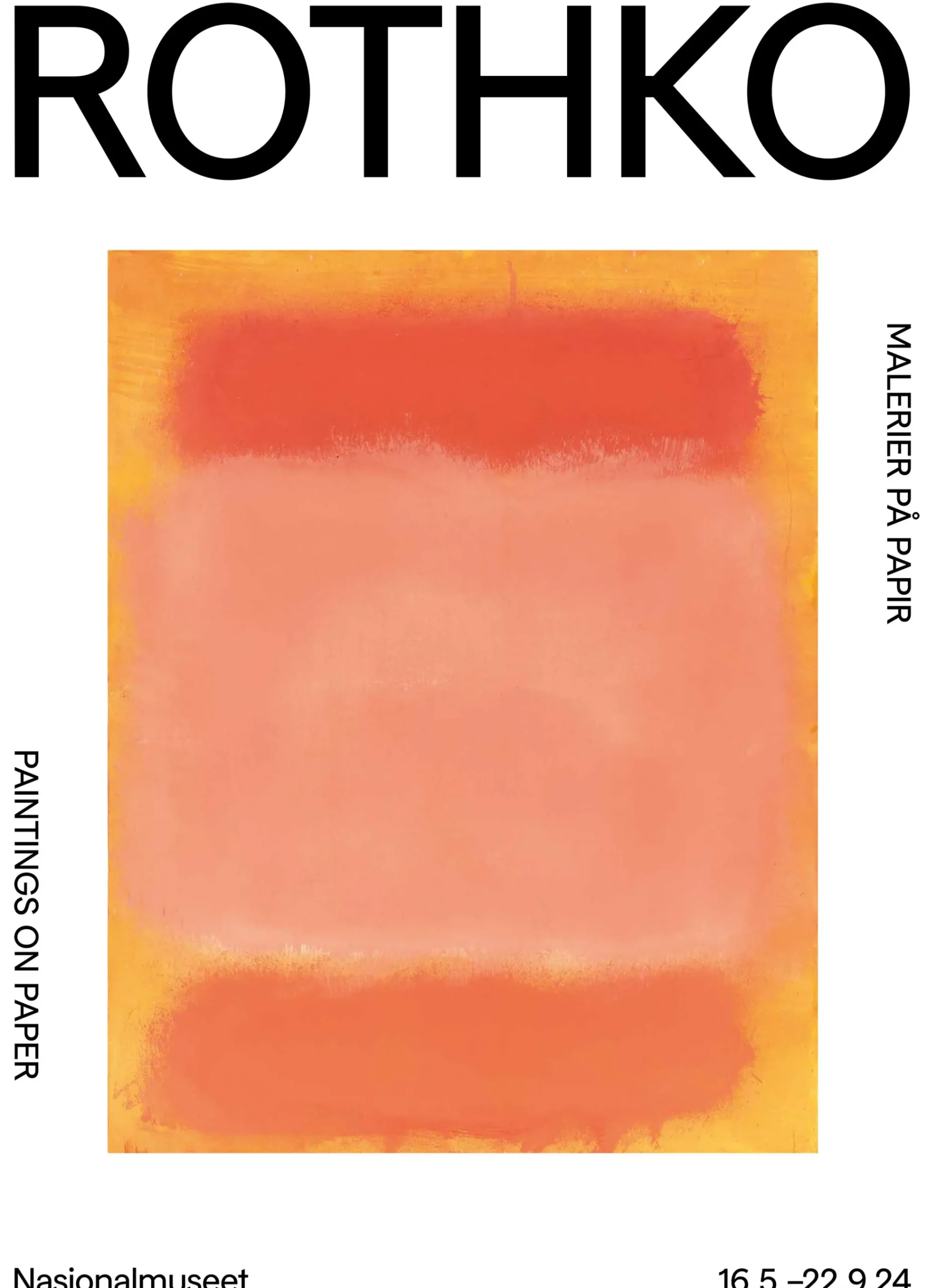 Utstillingsplakat 50 x 70 cm. «Mark Rothko. Malerier på papir»
