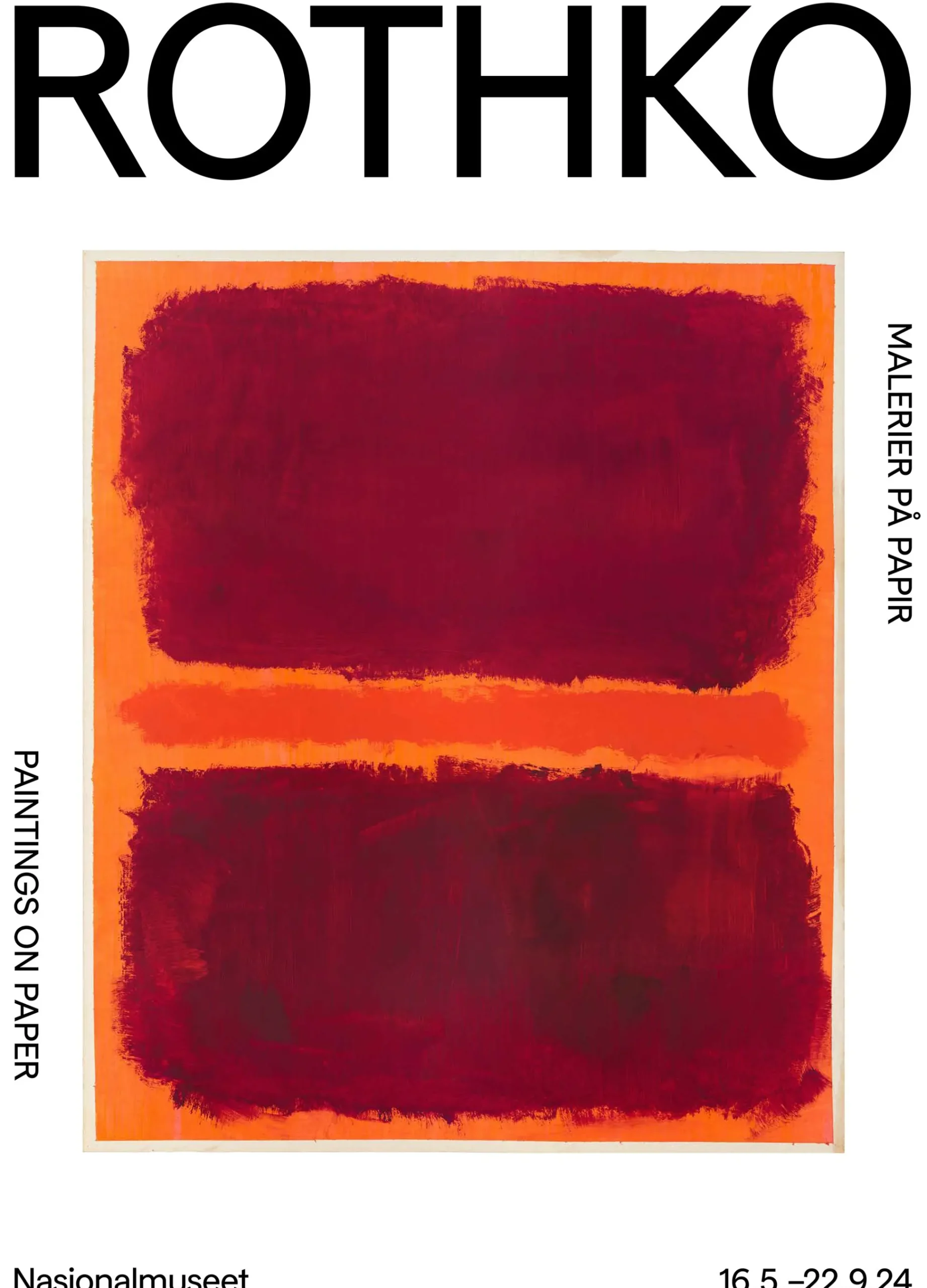 Utstillingsplakat 50 x 70 cm. «Mark Rothko. Malerier på papir»